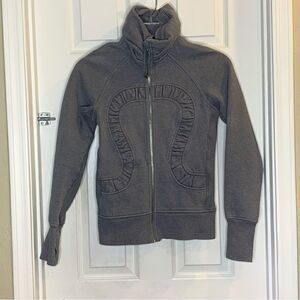 LULULEMON Gray Glitter Cuddle Up Jacket Size 6